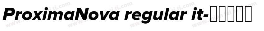 ProximaNova regular it字体转换